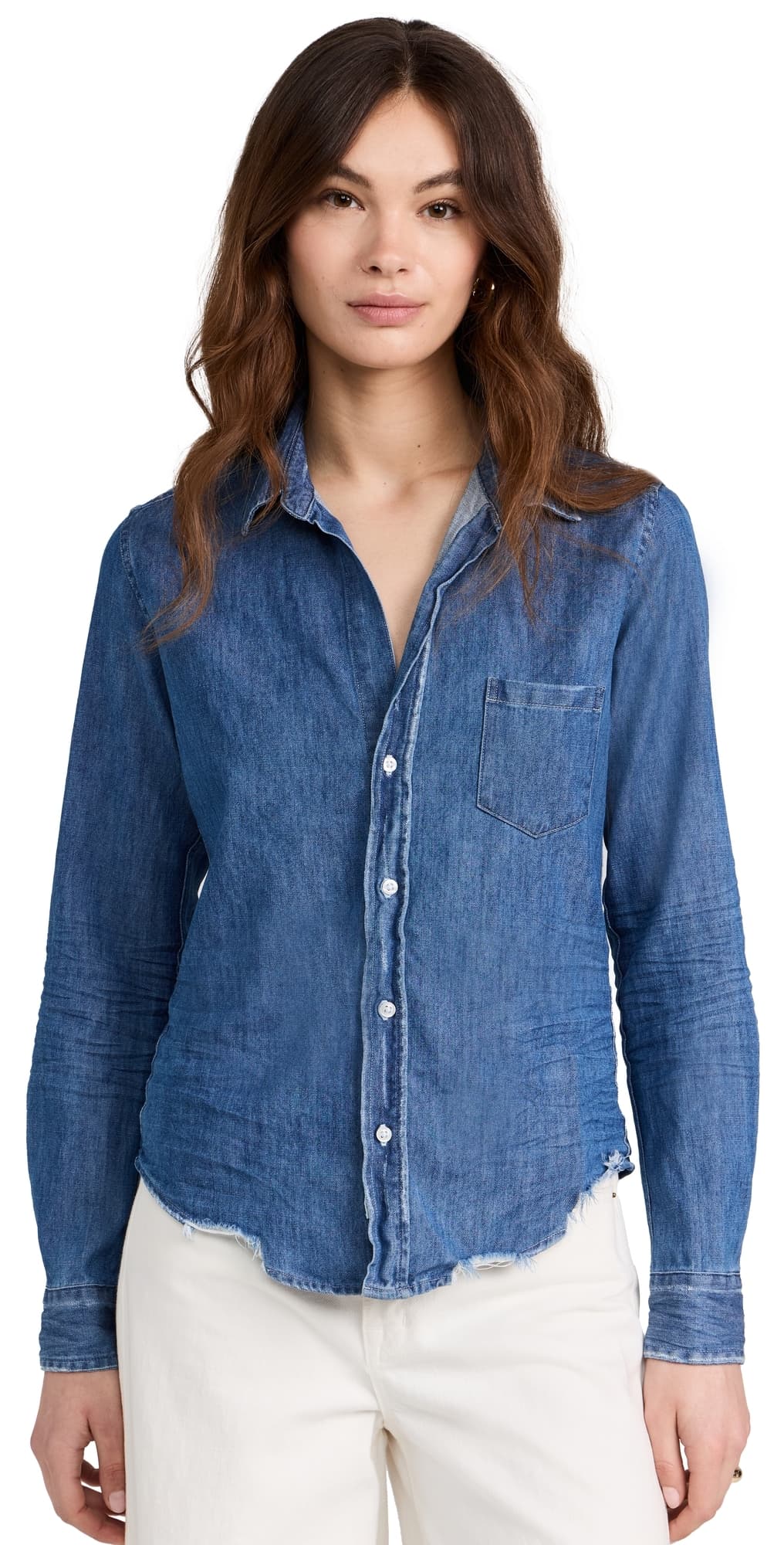 Frank & Eileen Tailored Button Down Shirt Vintage Stonewashed Indigo