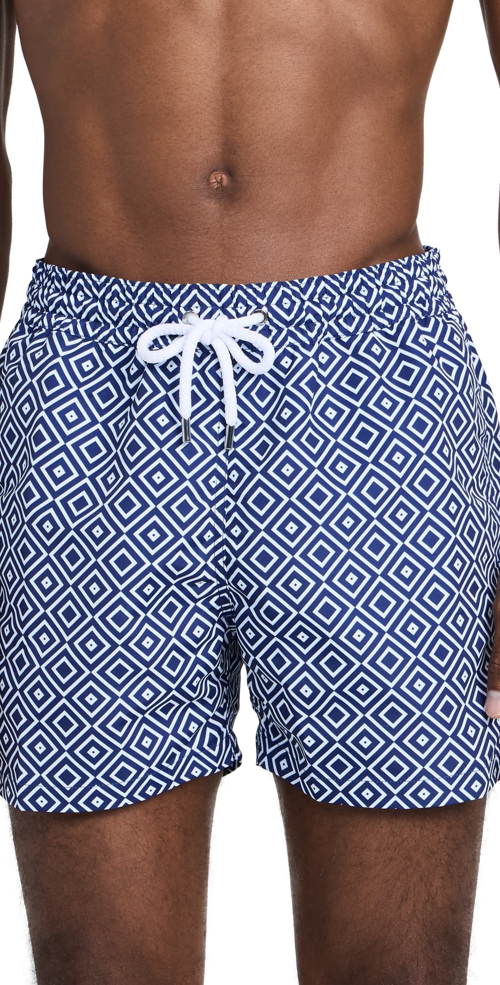 Frescobol Carioca Angra Print Sport Shorts 4.75 Navy Blue