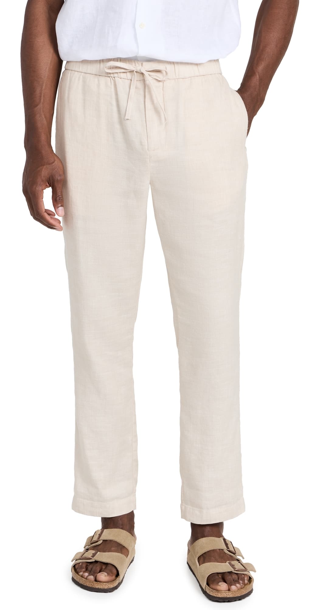 Frescobol Carioca Oscar Linen Chinos Sand