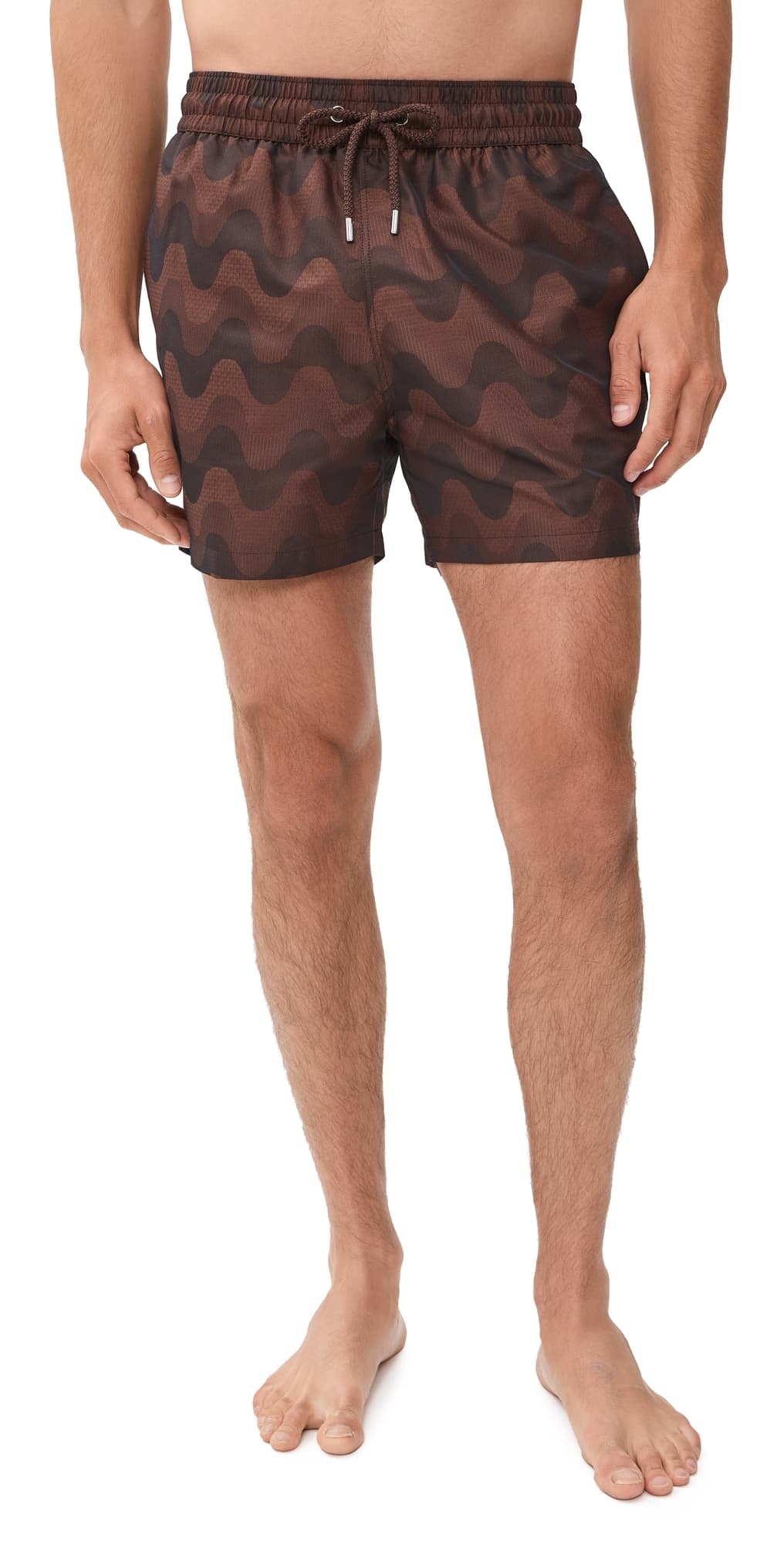 Frescobol Carioca Rio Sport Copacabana Jacquard Swim Trunks 4 Cacao