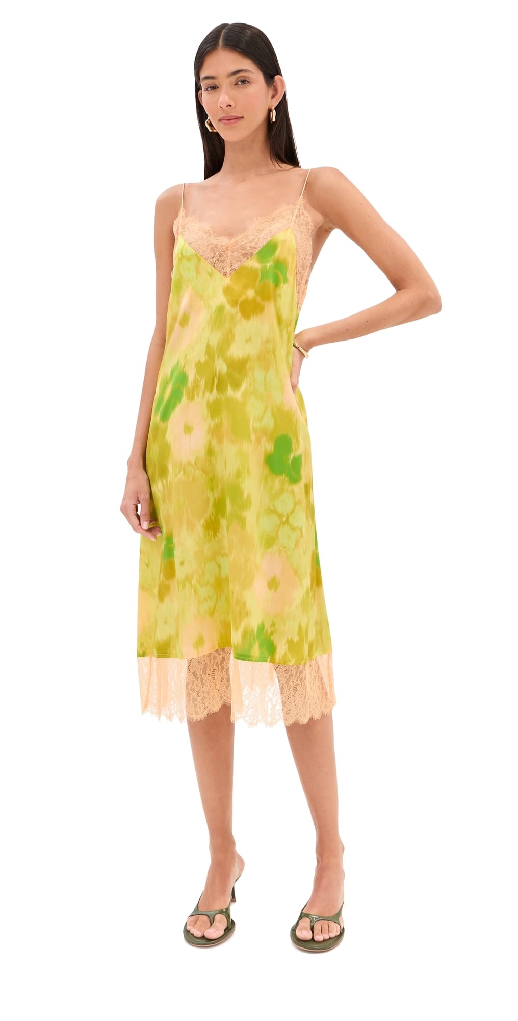 FRANÇOISE Layla Silk Dress Floral Yellow