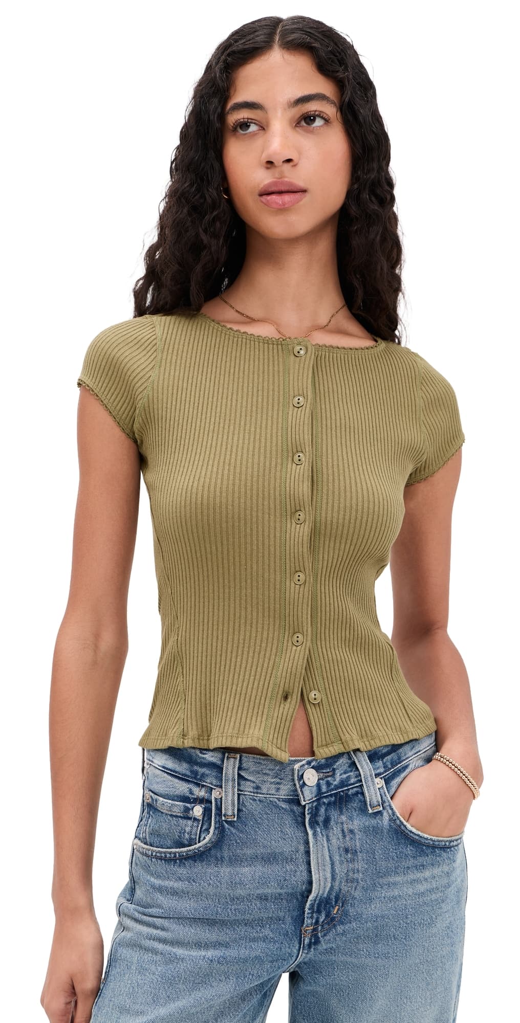 Free People Most Wanted Cardigan Green · S