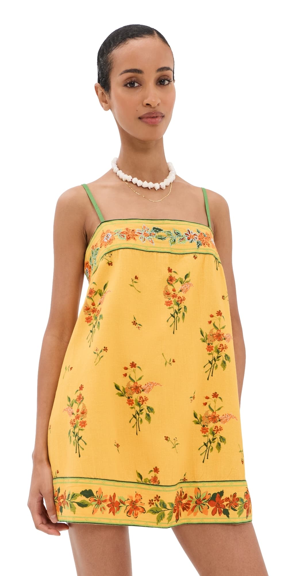 Free People Bali Take Me with You Mini Dress Yellow · L
