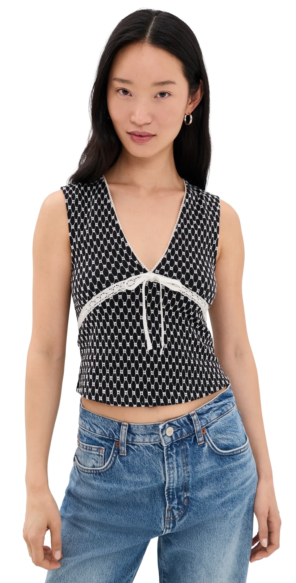 Free People Good Graces Top Black Combo