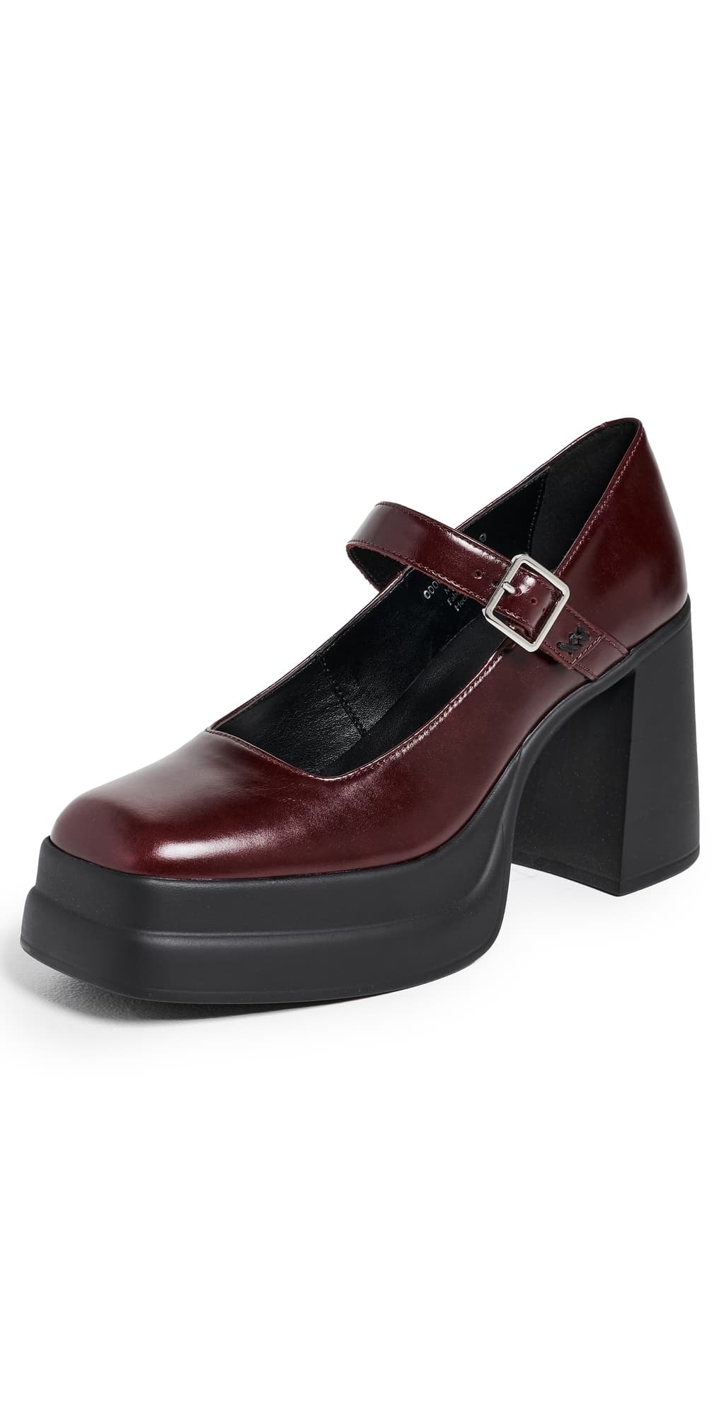 Free People Marais Chunky Mary Janes Espresso Leather