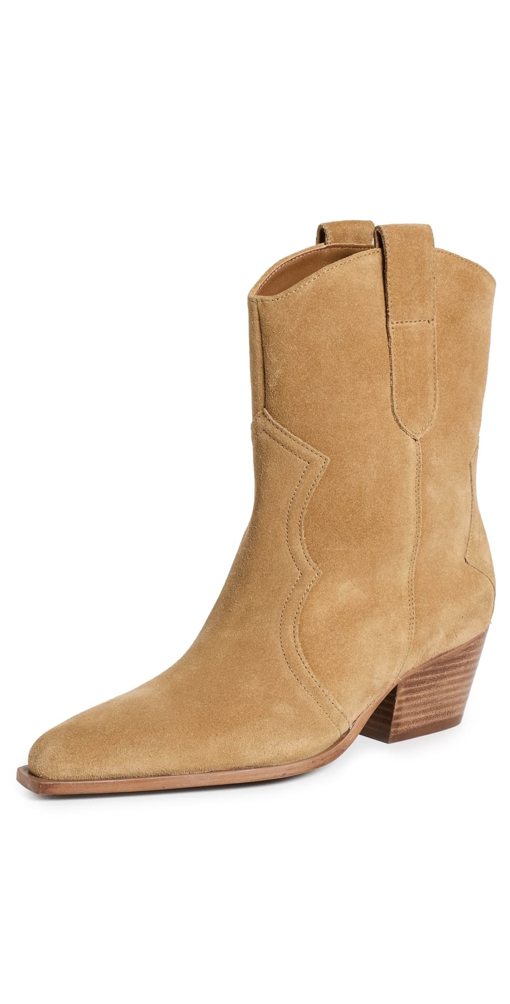 Free People Cat Nap Cowboy Boots Camel Suede