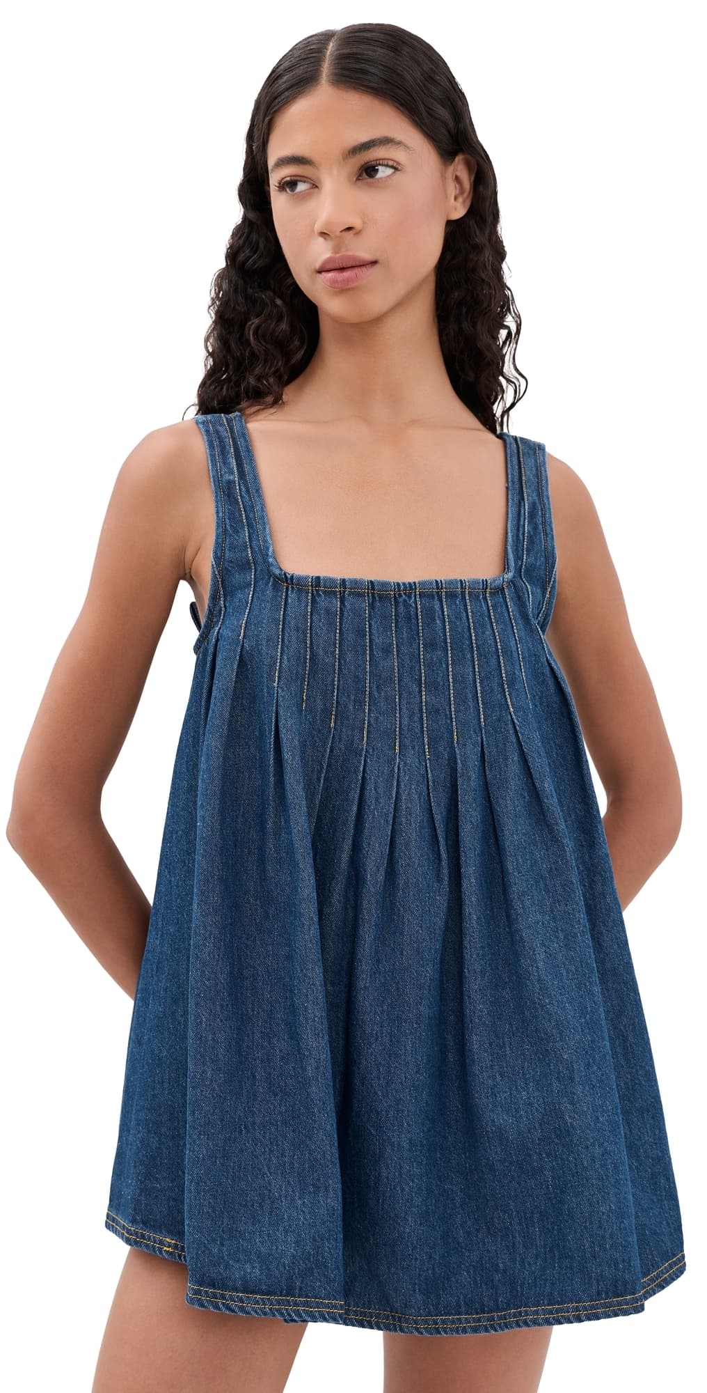 Free People Katie Denim Tunic Deep Wash