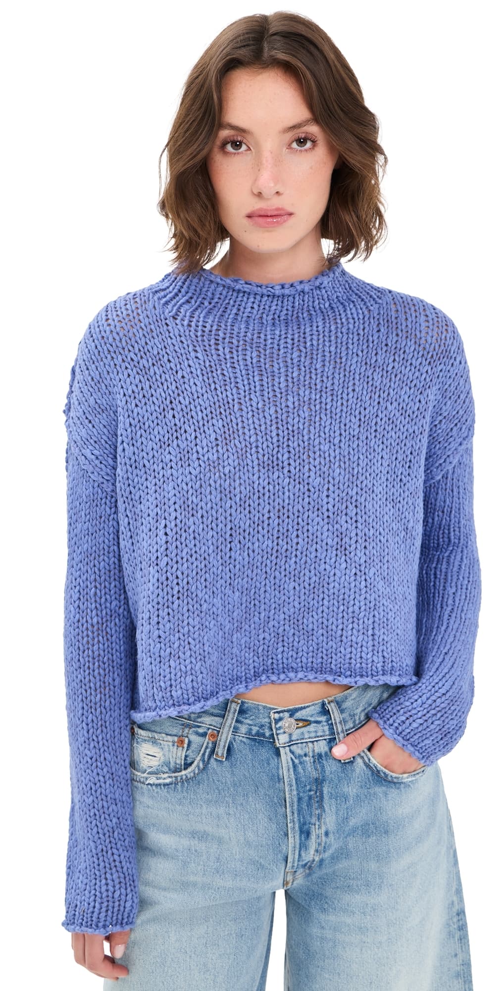 Free People Opal Sweater Peri Blue