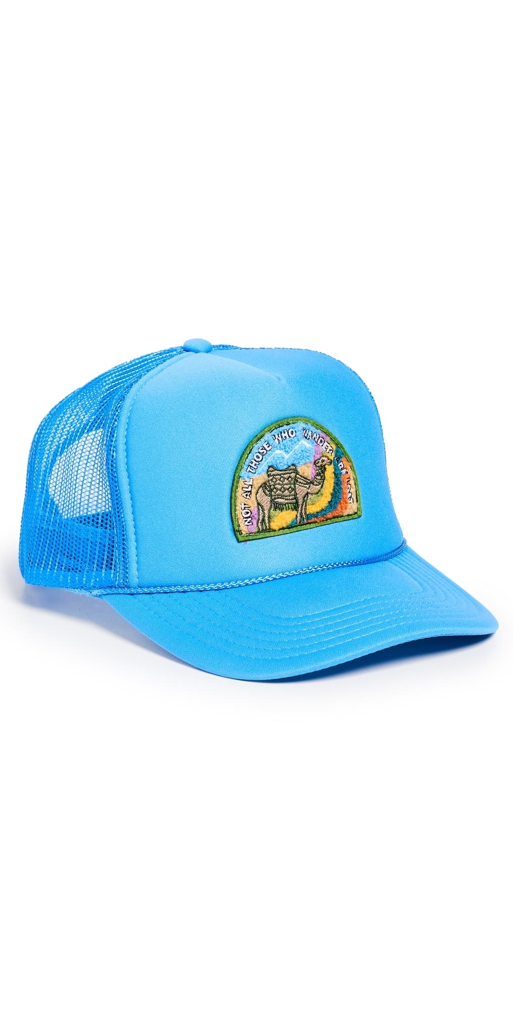 Freya Not All Who Wander Trucker Hat Azure