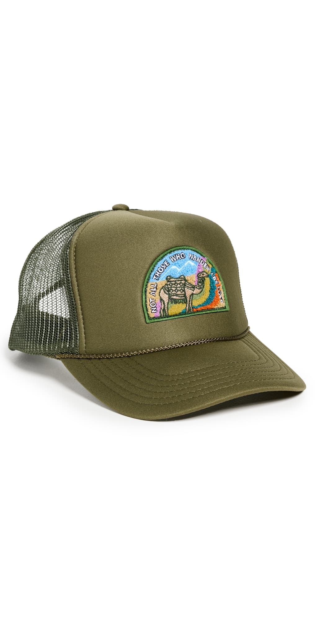 Freya Not All Who Wander Trucker Hat Olive