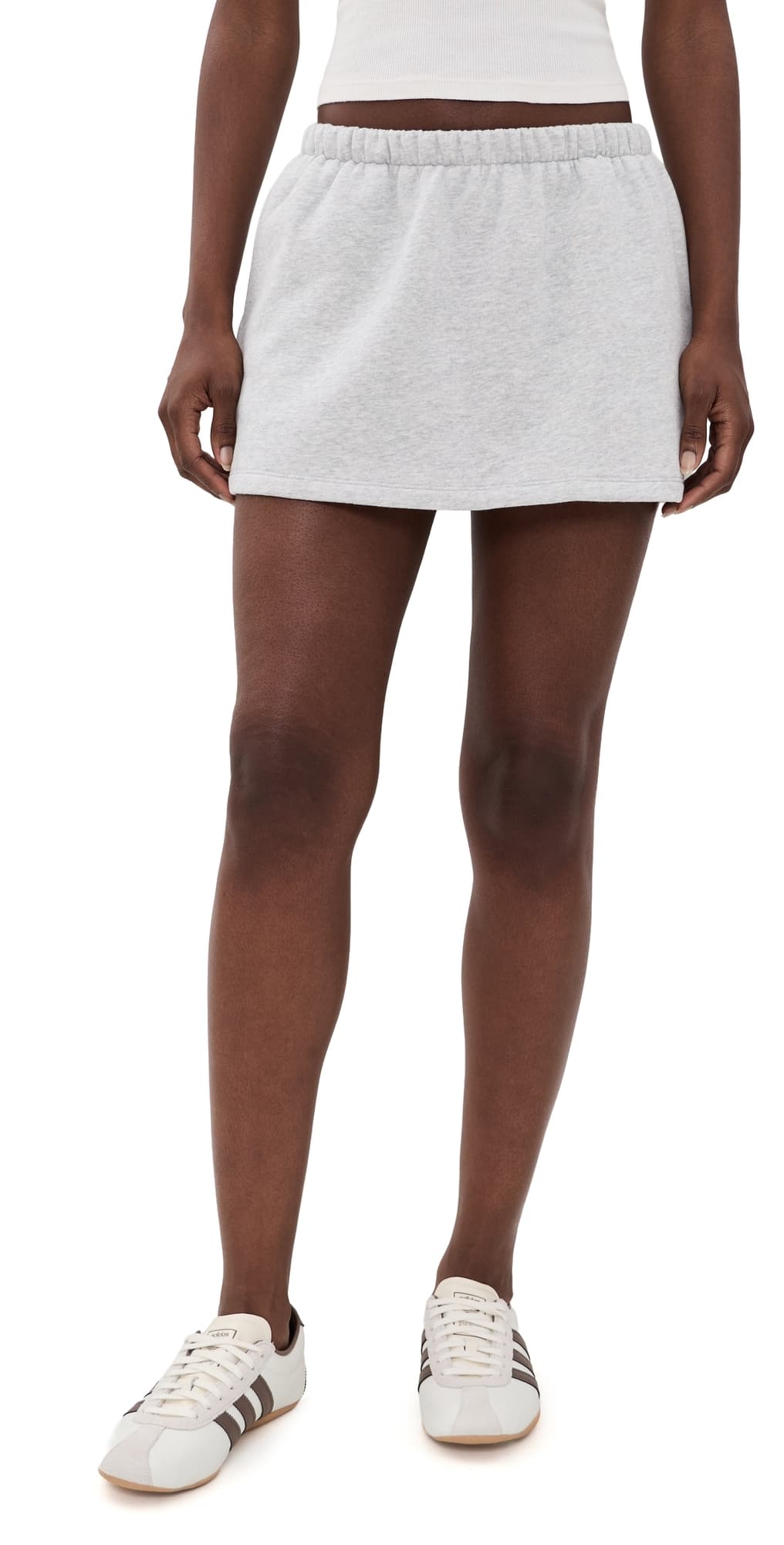 Good American The Fleece Skort Heather Grey