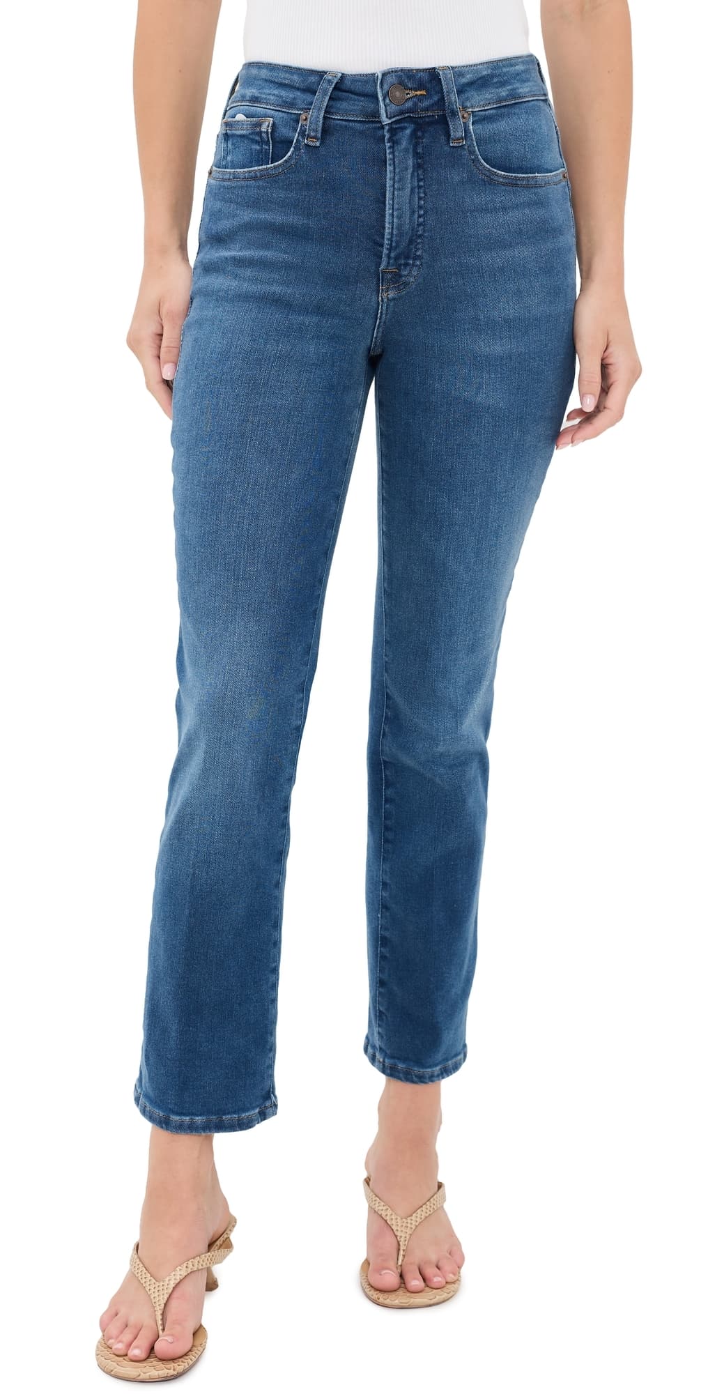 Good American Soft Tech Good Legs Straight Jeans Indigo1233