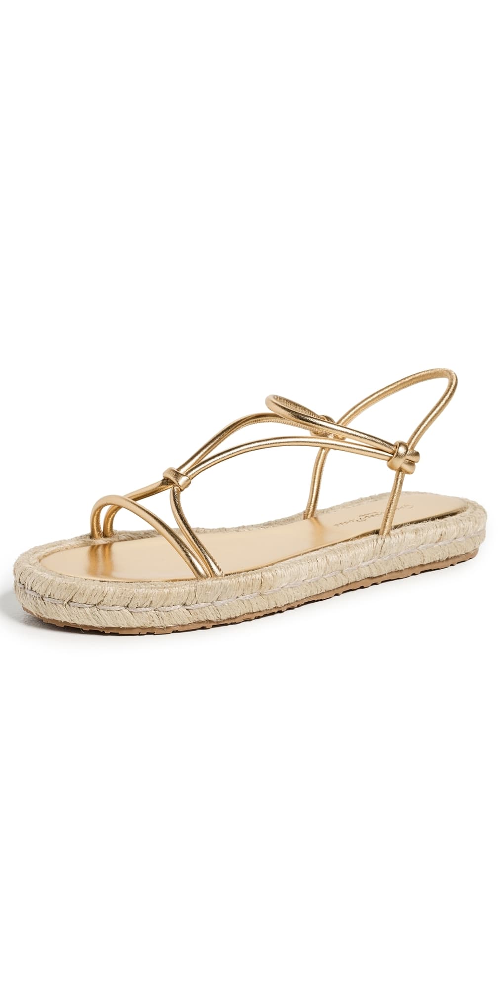 Gianvito Rossi Nappa Silk Corda Sandals Mekong/Naturale