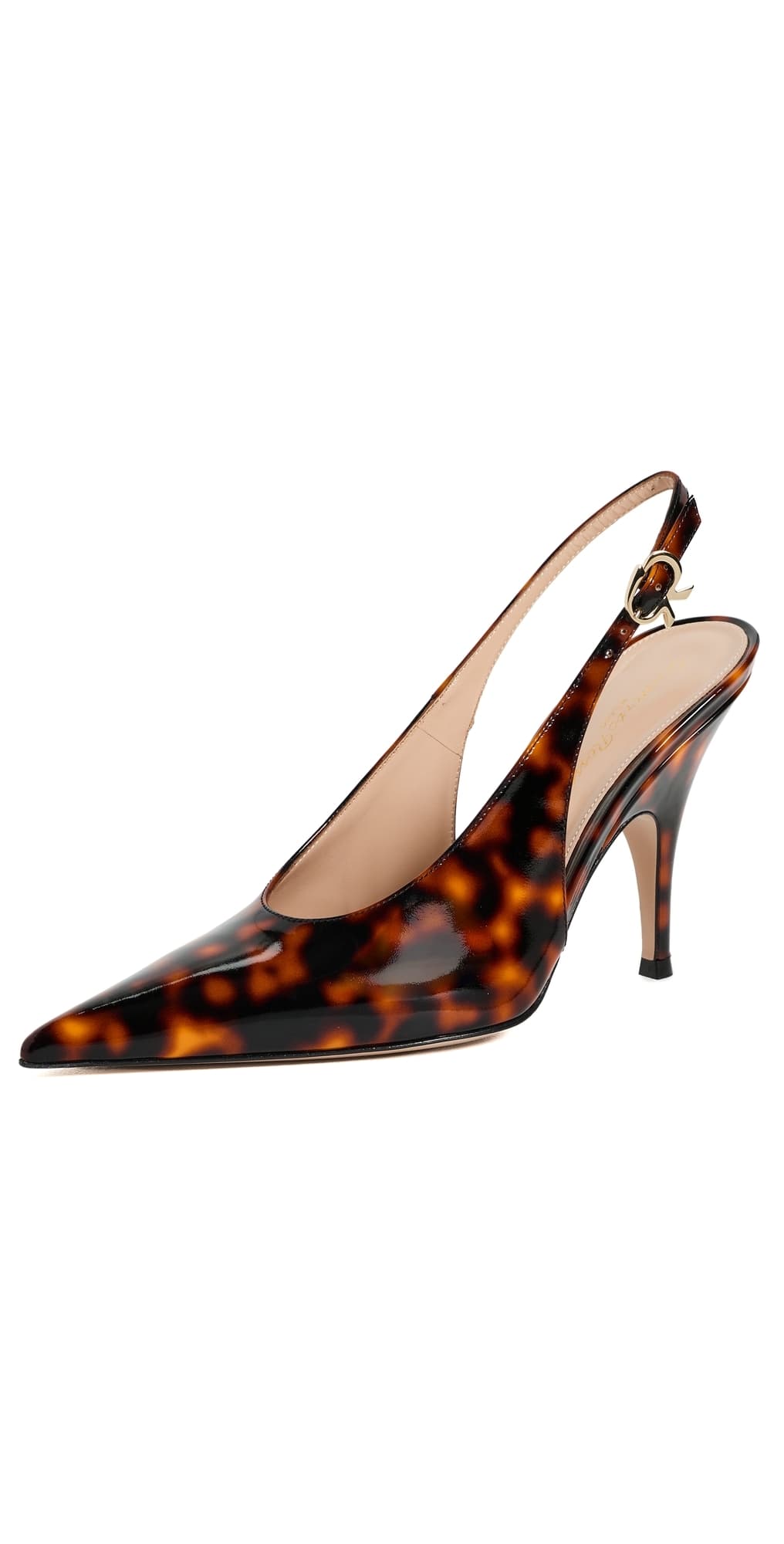 Gianvito Rossi Sofia Nuit Sling Heels Turtle Print