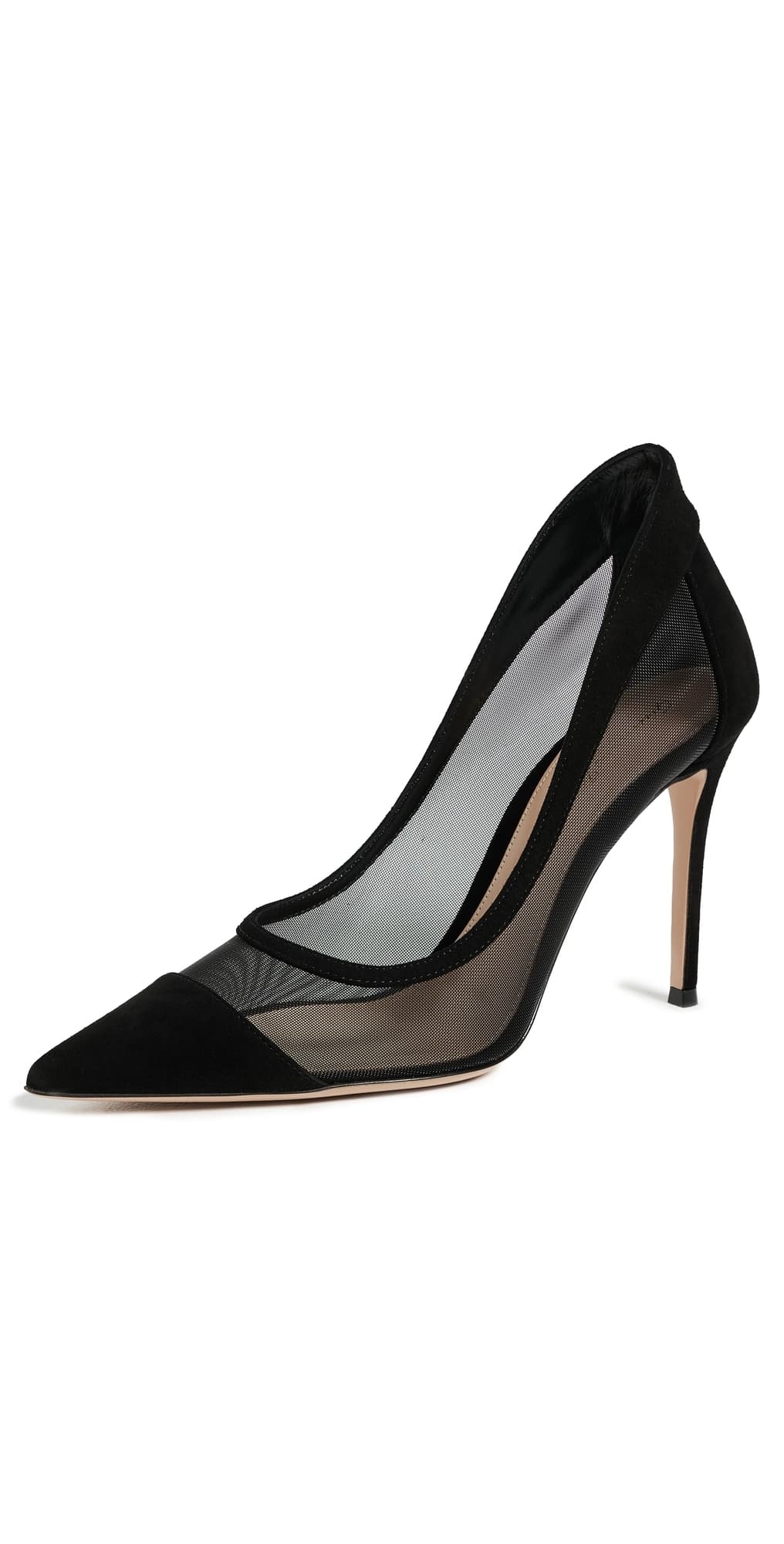 Gianvito Rossi Camoscio Rete Stilettos Black/Black