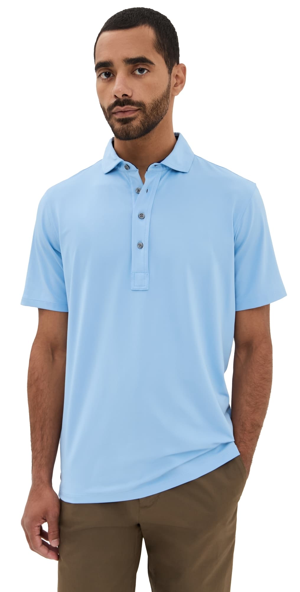 Greyson Tala Lightweight Airflow Jersey Polo Wolf Blue