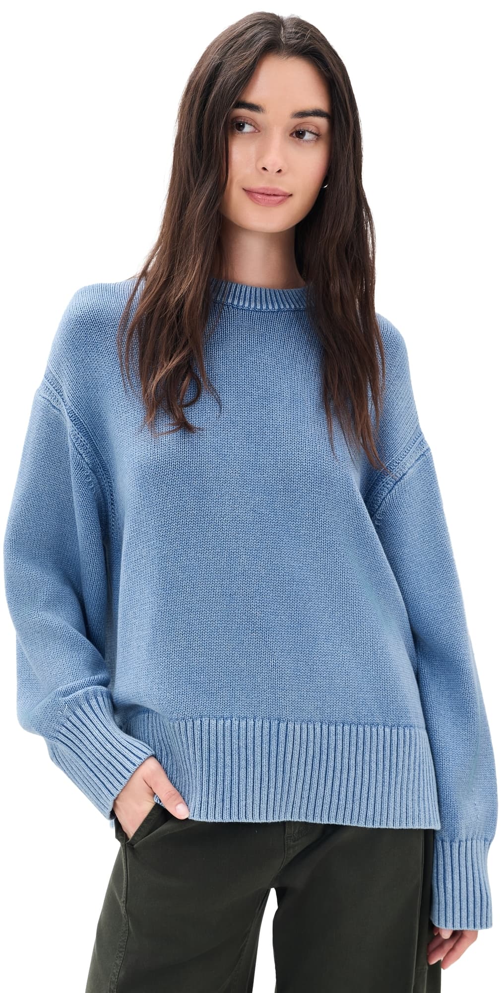 Guest in Residence Sunwash Cozy Crew Sweater Delft Blue