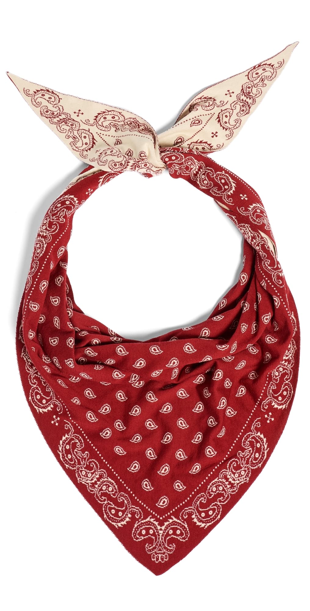 Guest in Residence The Wild Rag Triangle Scarf Carmine/Butter
