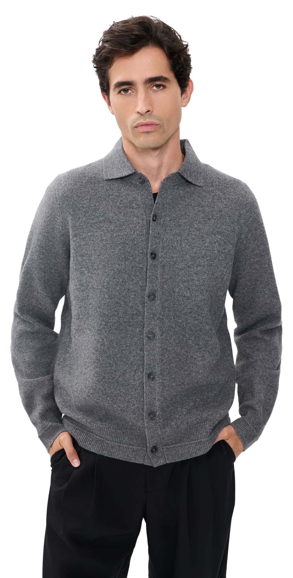 Guest in Residence Felted Plaza Shirt Charcoal