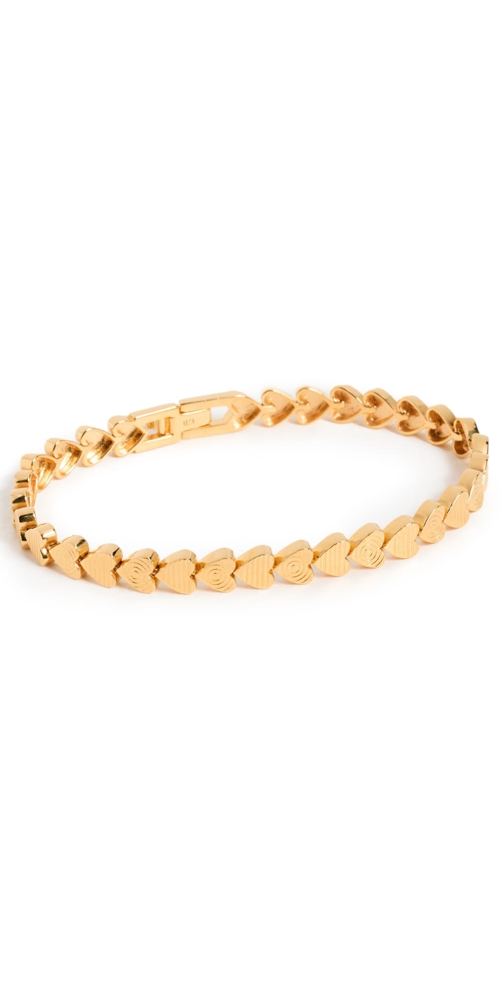 Gwen Beloti Heart Etched Link Bracelet Gold · One Size