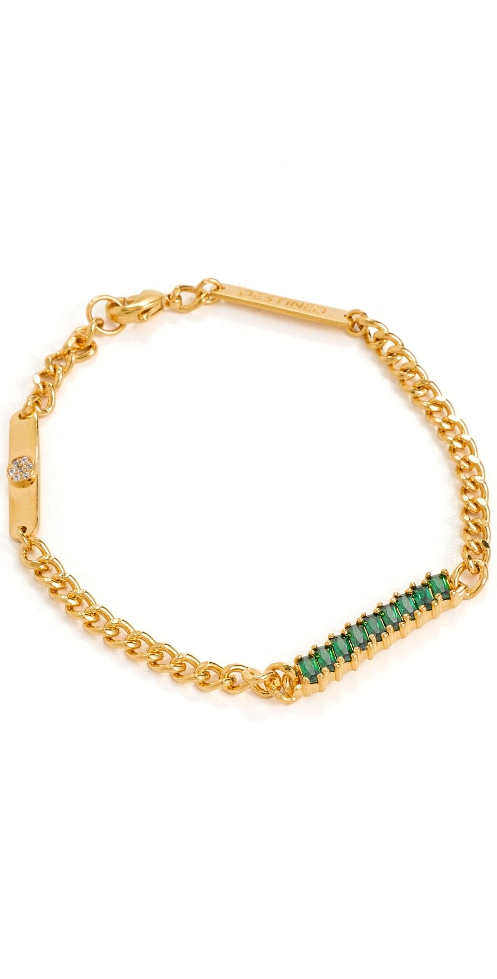 Gwen Beloti Destined Emerald Accent Gold Bracelet Gold · One Size