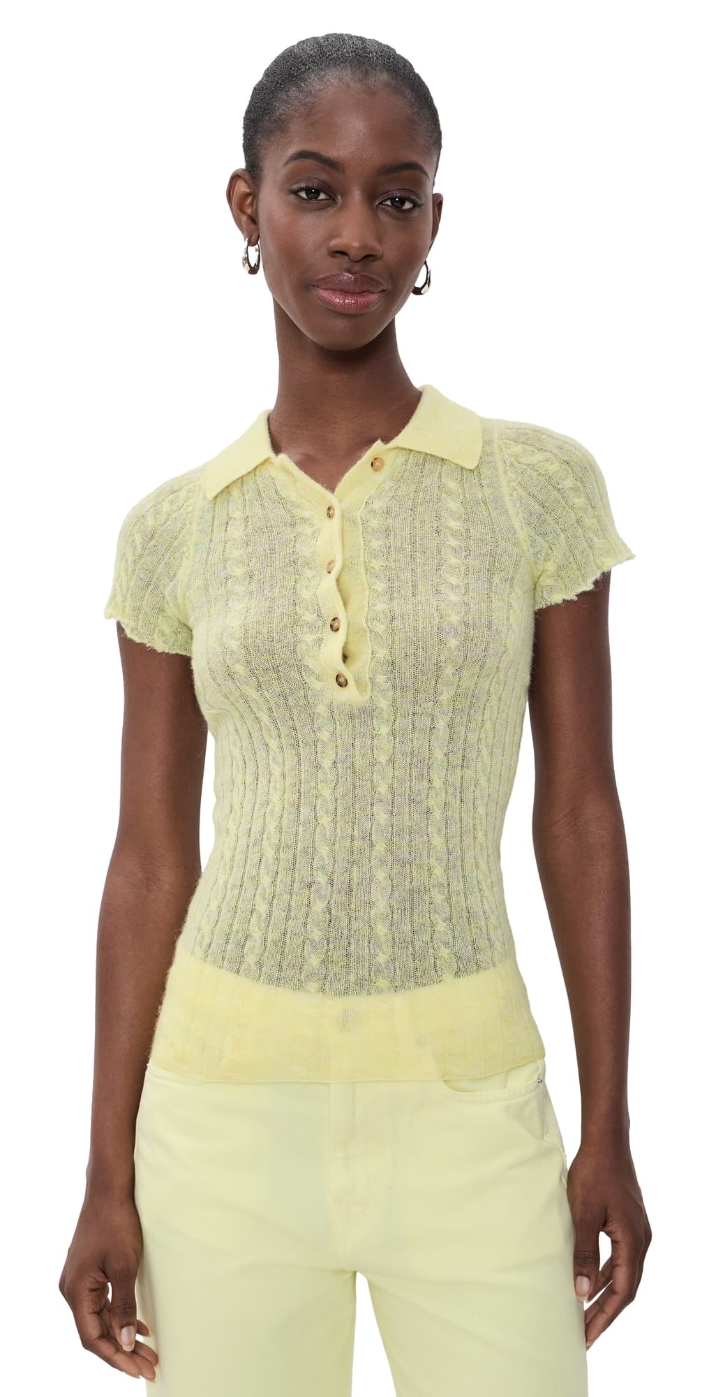 HAIKURE Laurie Knit Top Lime