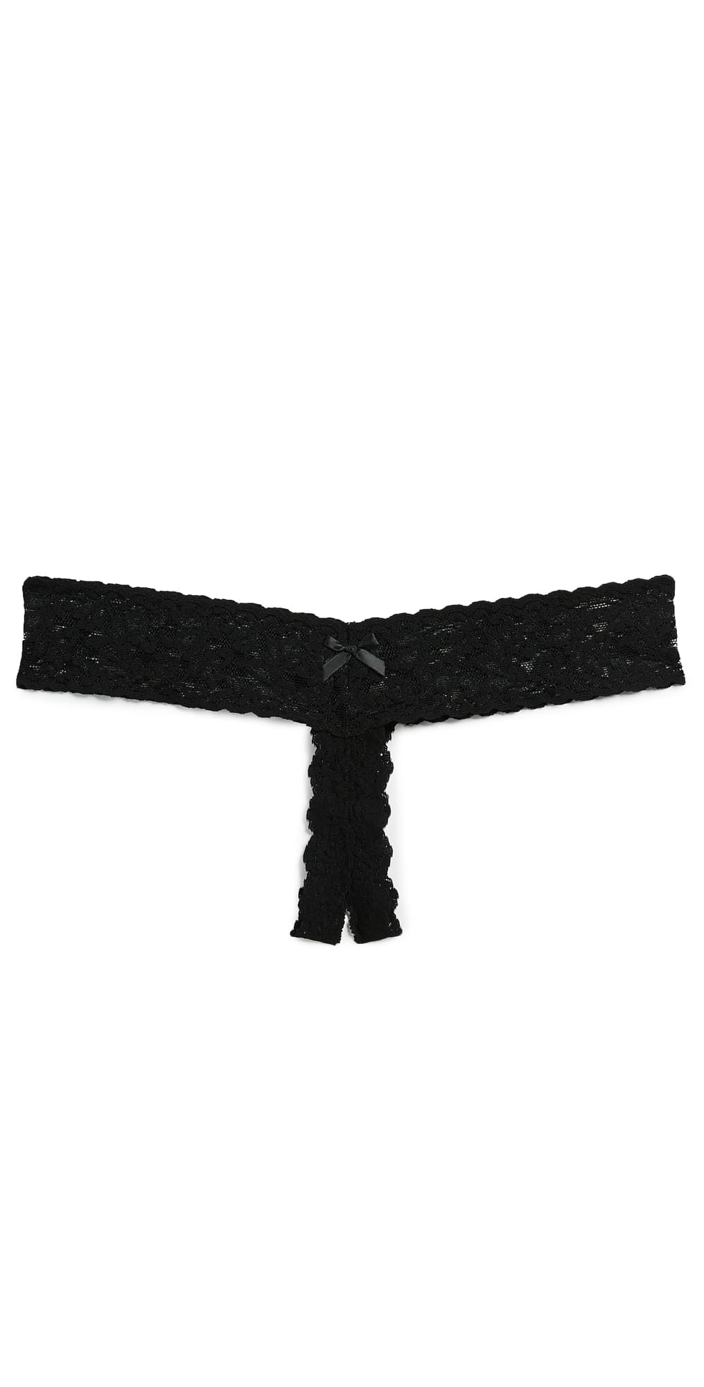 Hanky Panky After Midnight Open Gusset Low Rise Thong Black