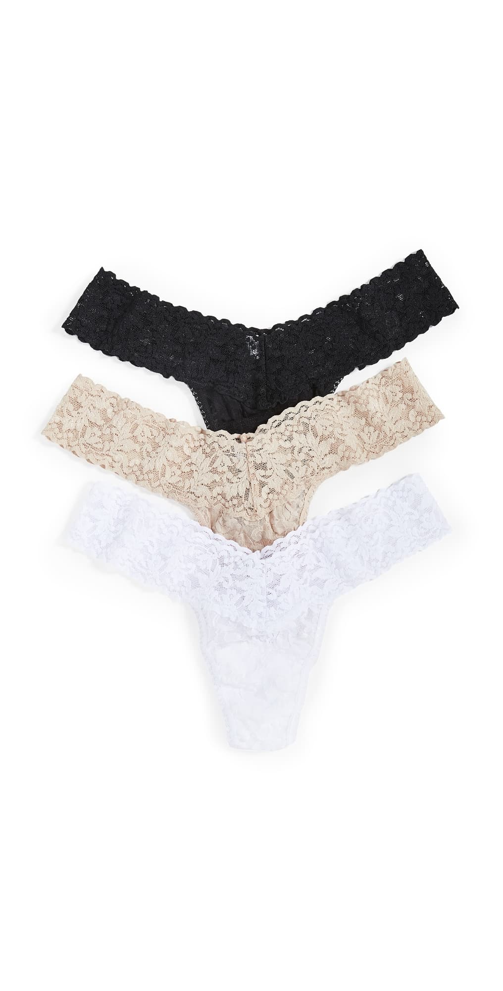 Hanky Panky Signature Lace Low Rise Thong 3 Pack Multi