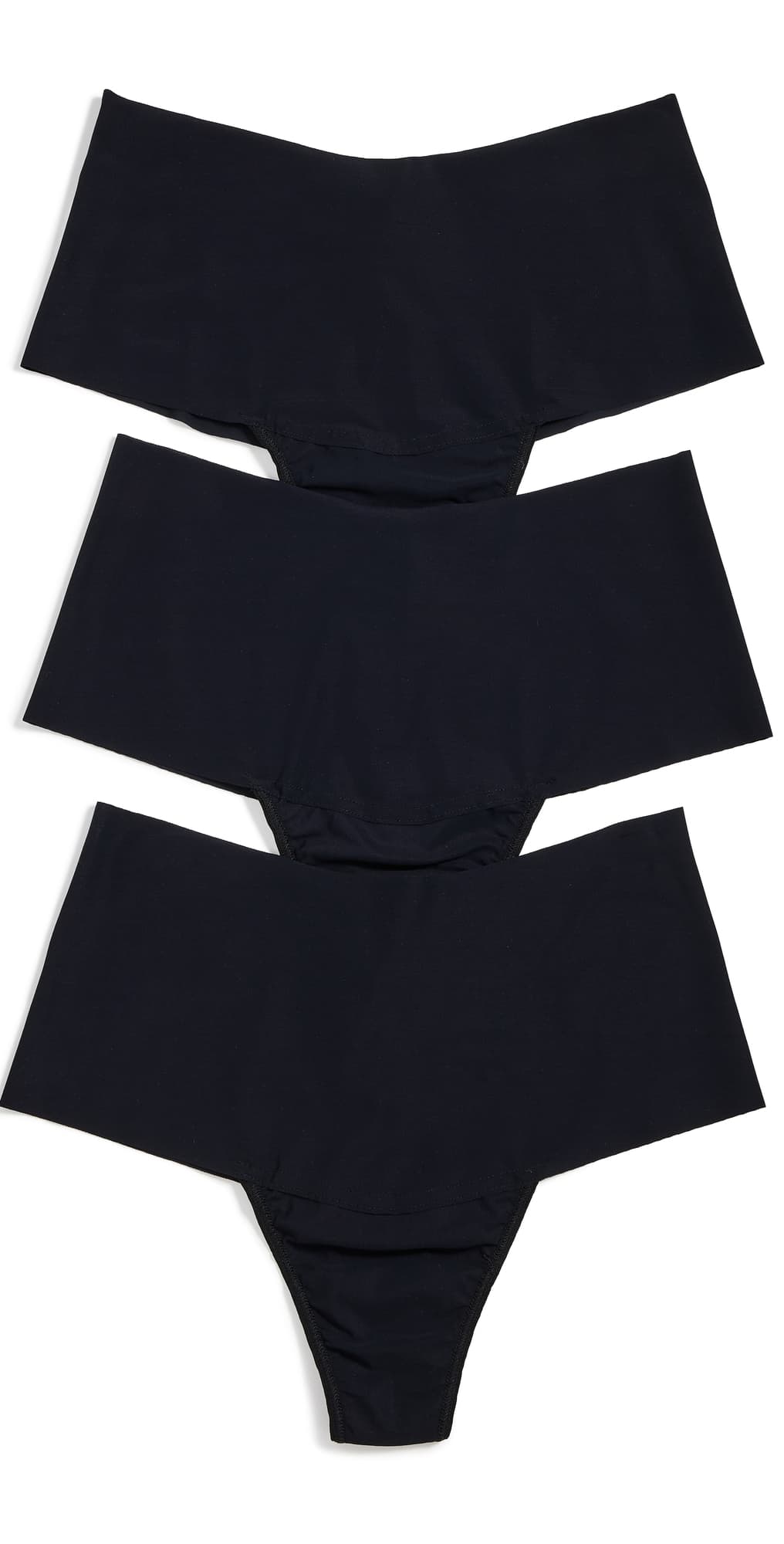 Hanky Panky Breathe Hi Rise Thong 3 Pack Black