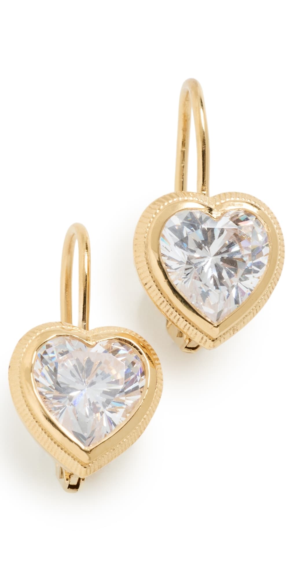 HART Bezel Heart Earrings Gold · One Size