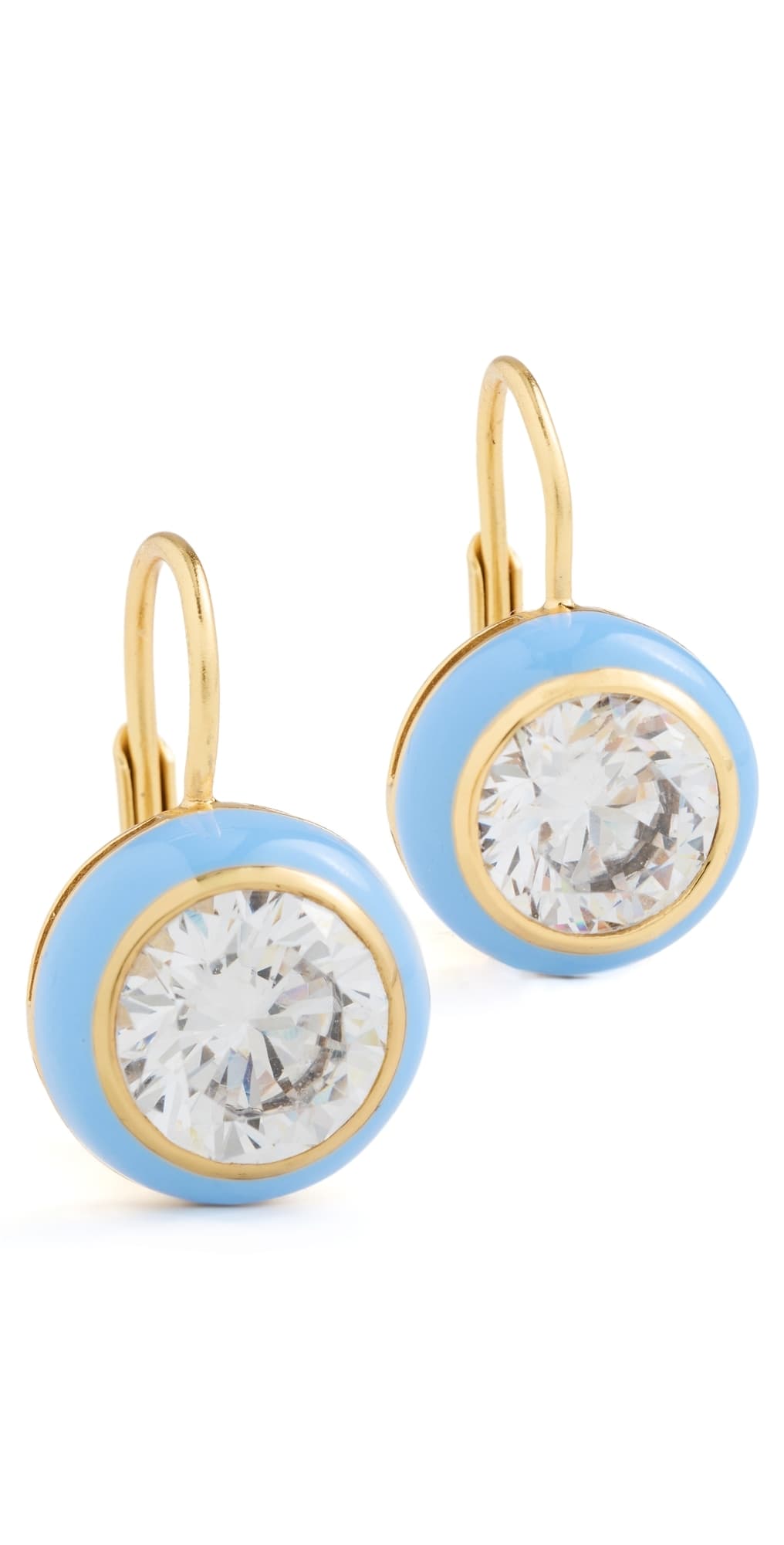 HART Enamel Bezel Drop Earrings Blue
