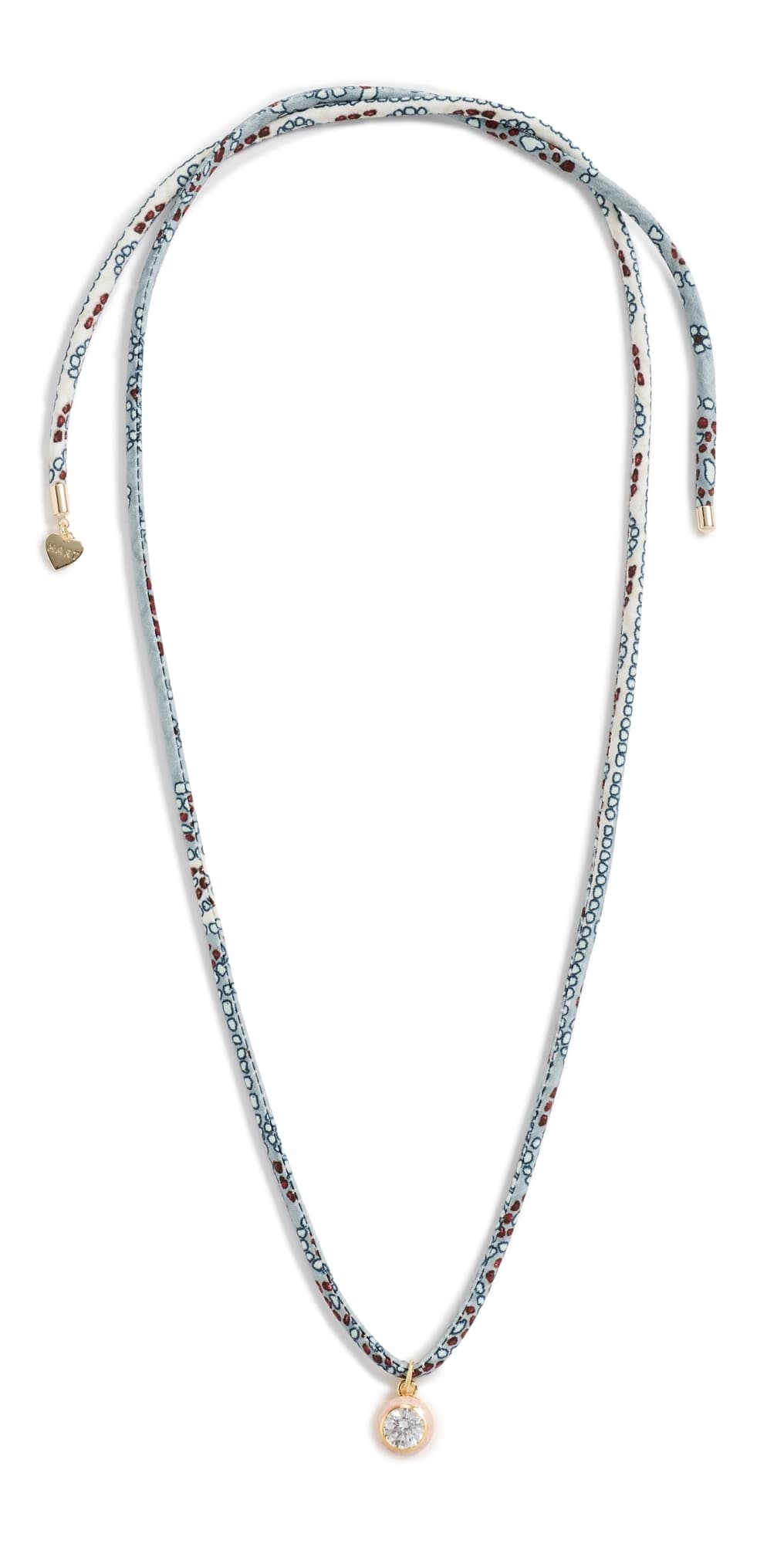 HART x Hill House Enamel Bezel Cord Necklace Gemstone Mosaic Fabric · One Size