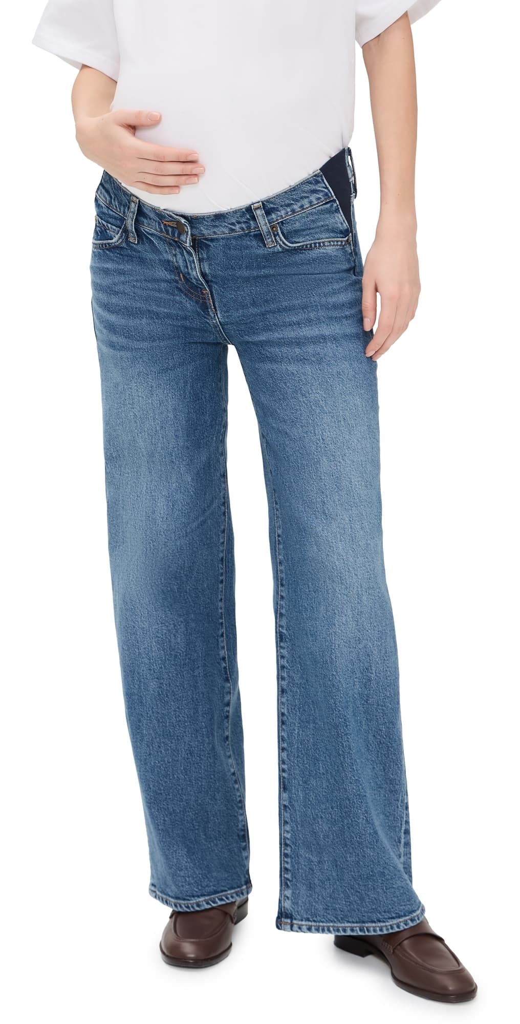 HATCH The Relaxed Wide Leg Maternity Jeans True Indigo