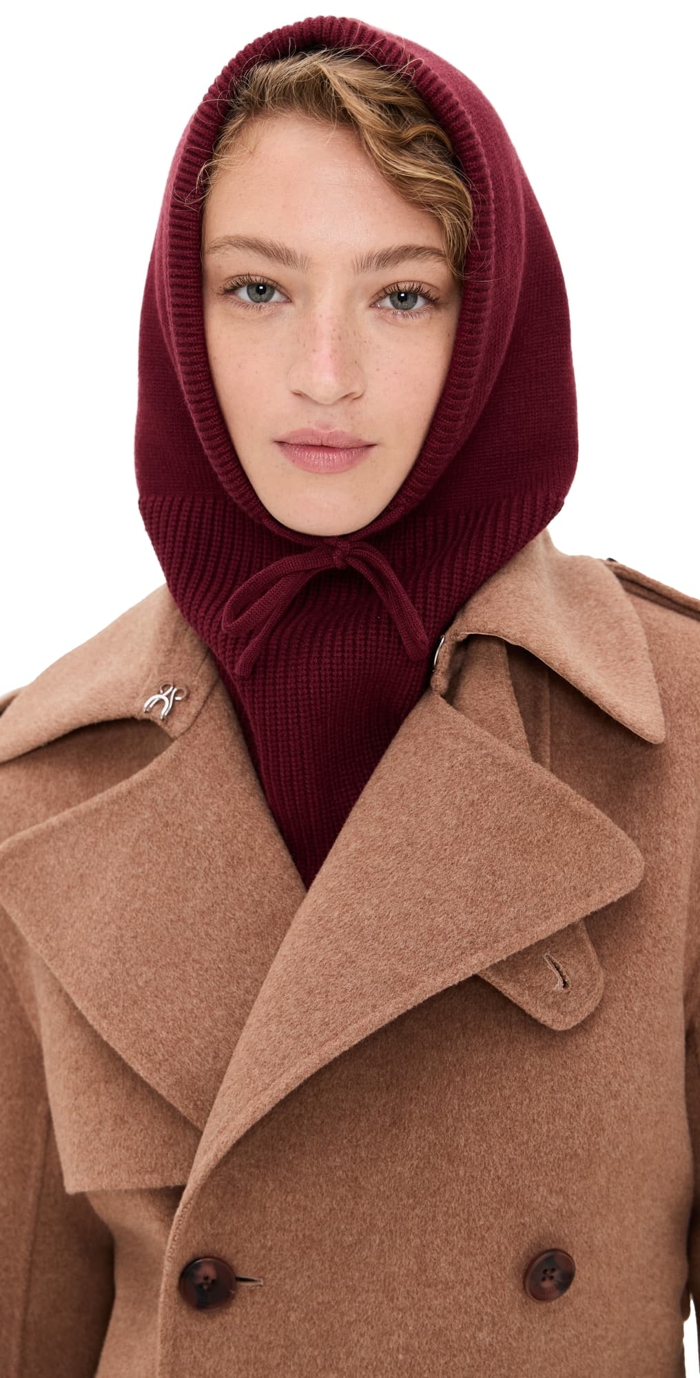 Hat Attack Smooth Knit Balaclava Plum