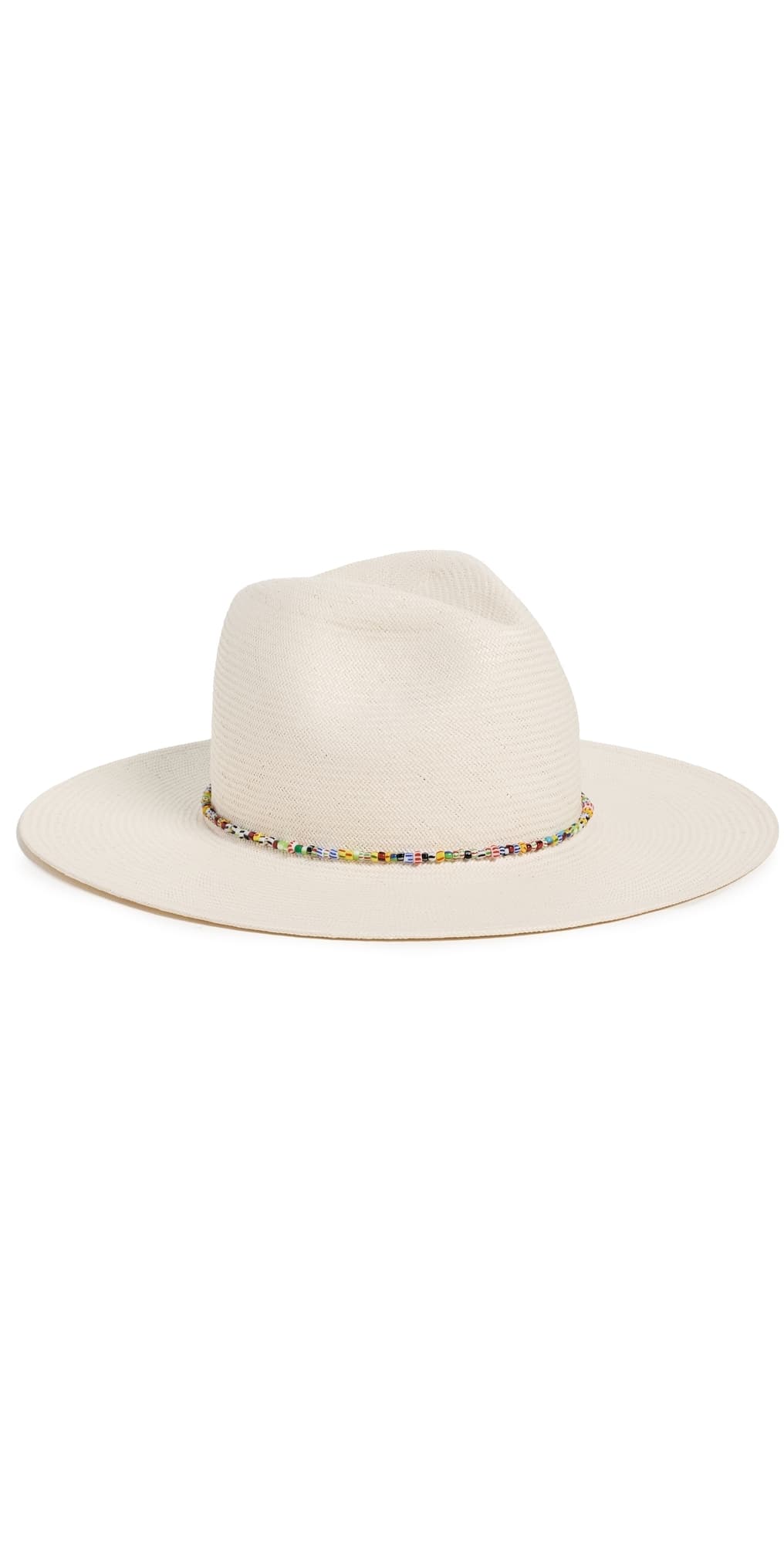 Hat Attack Charlotte Traveler Raffia Hat White/Multi · One Size