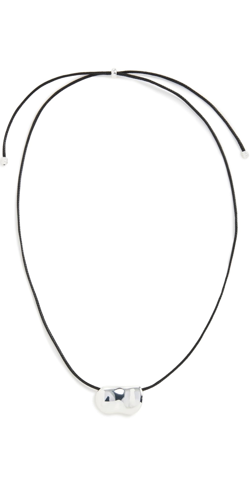 Heaven Mayhem Pebble Necklace Silver & Black