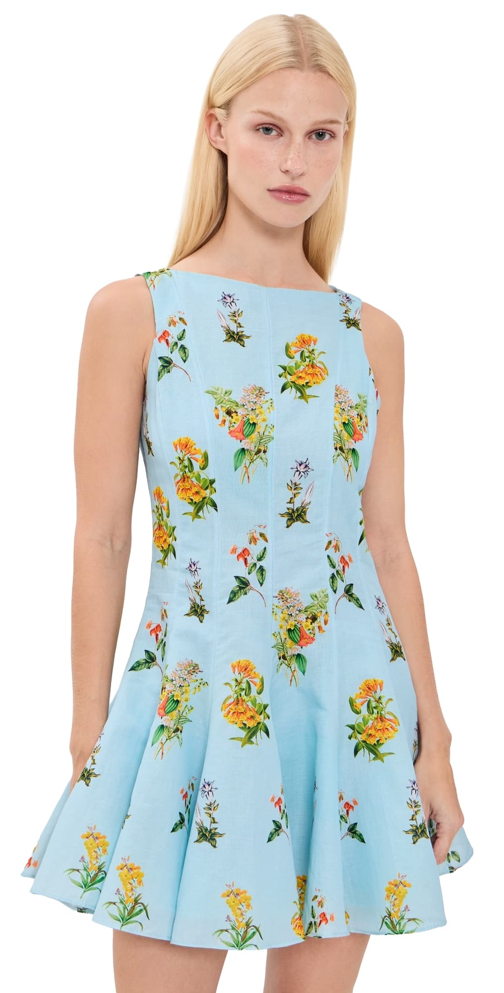Hemant and Nandita Skater Dress Blue