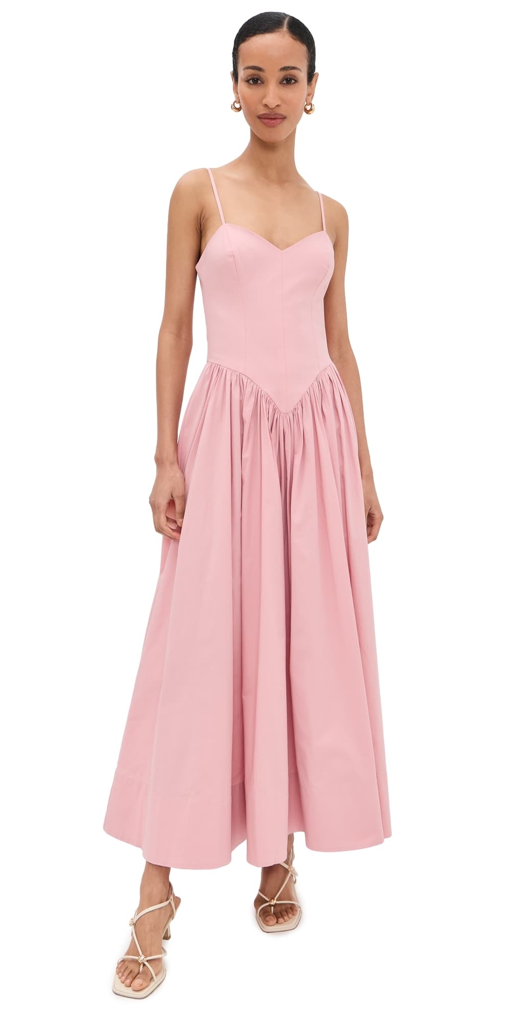 Hemant and Nandita Corseted Maxi Dress Pink