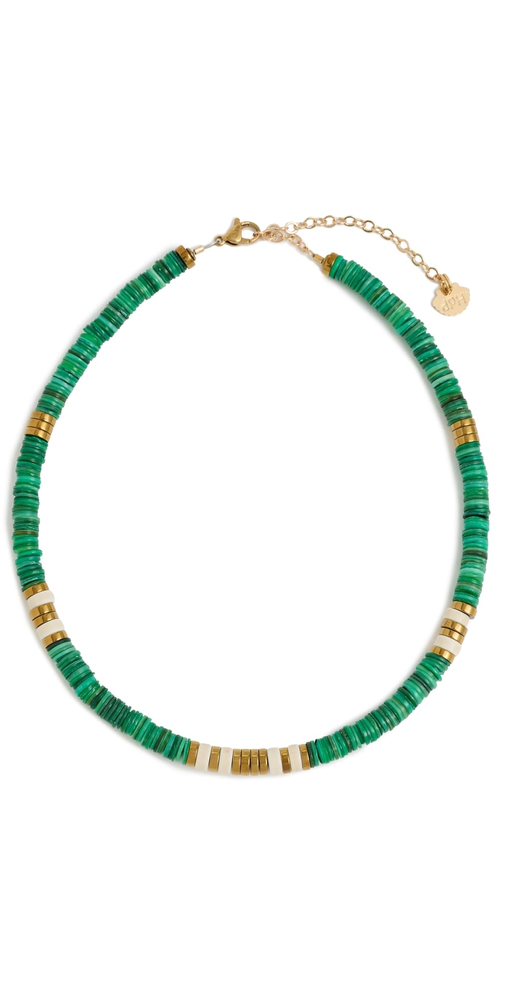 Hijas de Puka Green Iris Semplate White Necklace Green