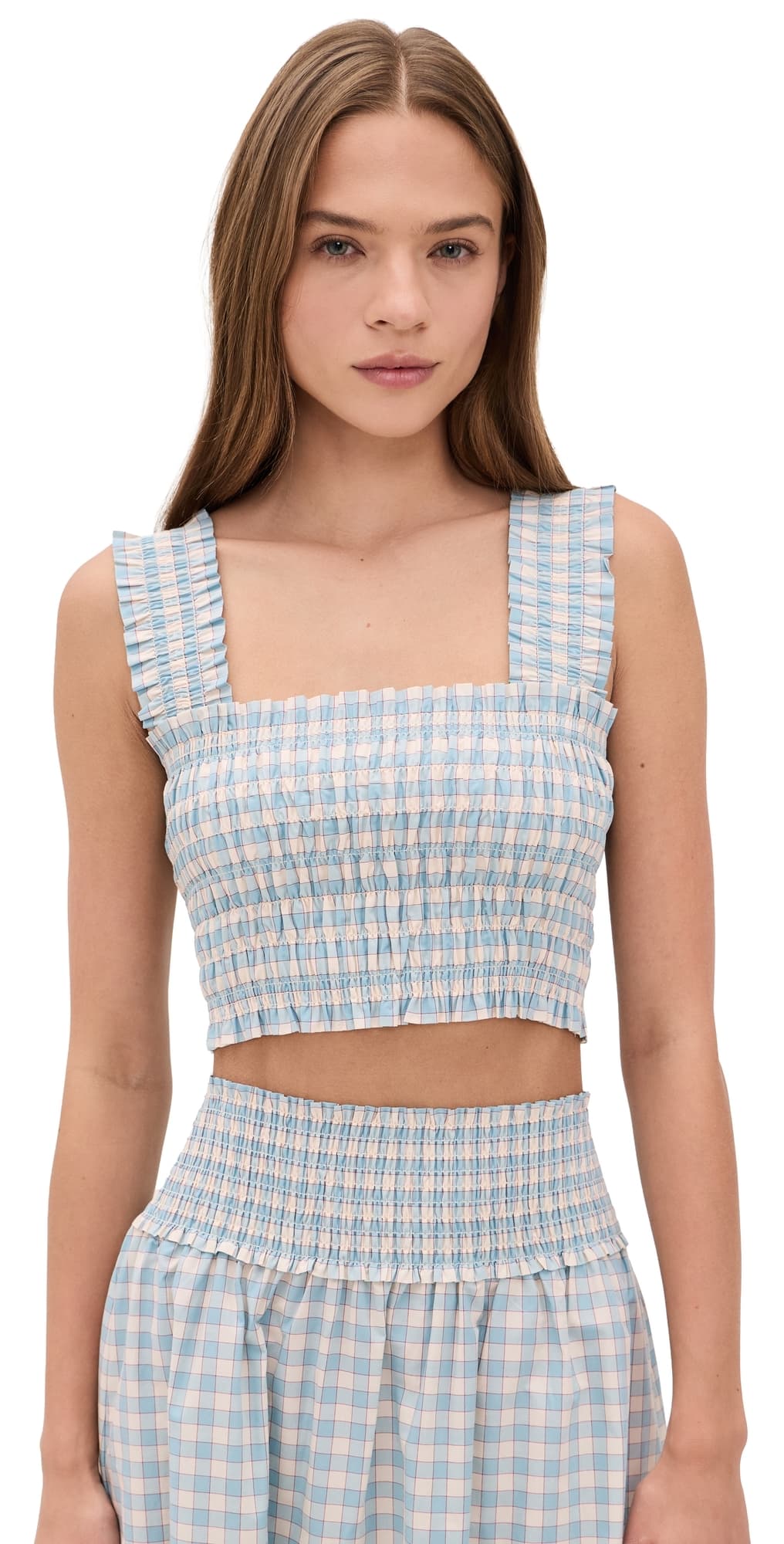 Hill House Home The Azalea Nap Top Blue/Red Gingham