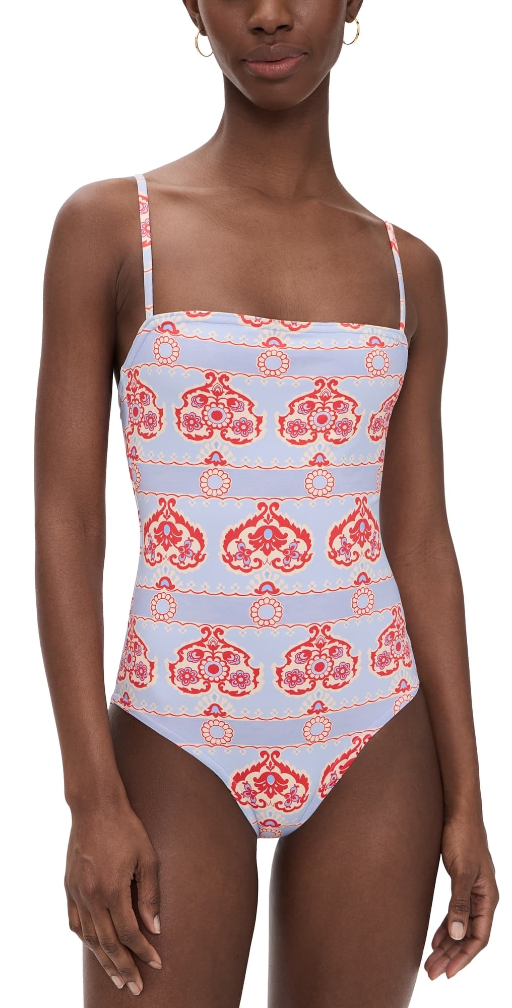 Hill House Home The Giana One Piece Poppy Damask Stripe