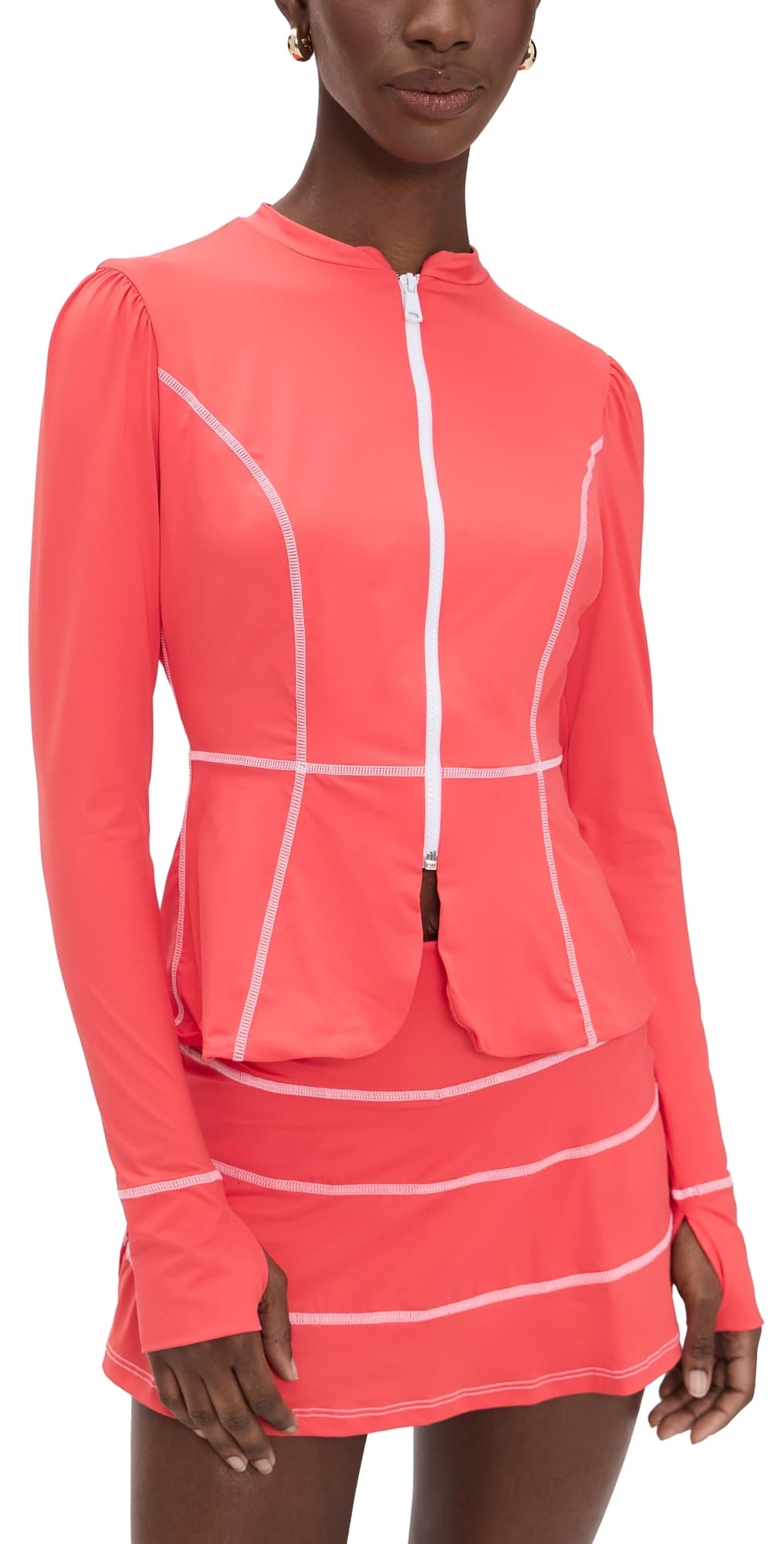 Hill House Home The Alexia Rash Guard Top Coral