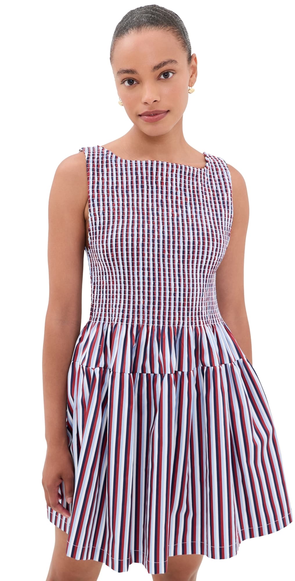 Hill House Home The Cosima Mini Nap Dress Red/White/Blue Stripe