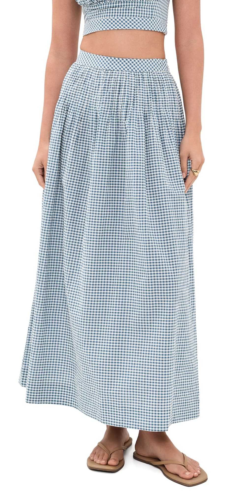 Hill House Home The Ame Skirt Teal Gingham