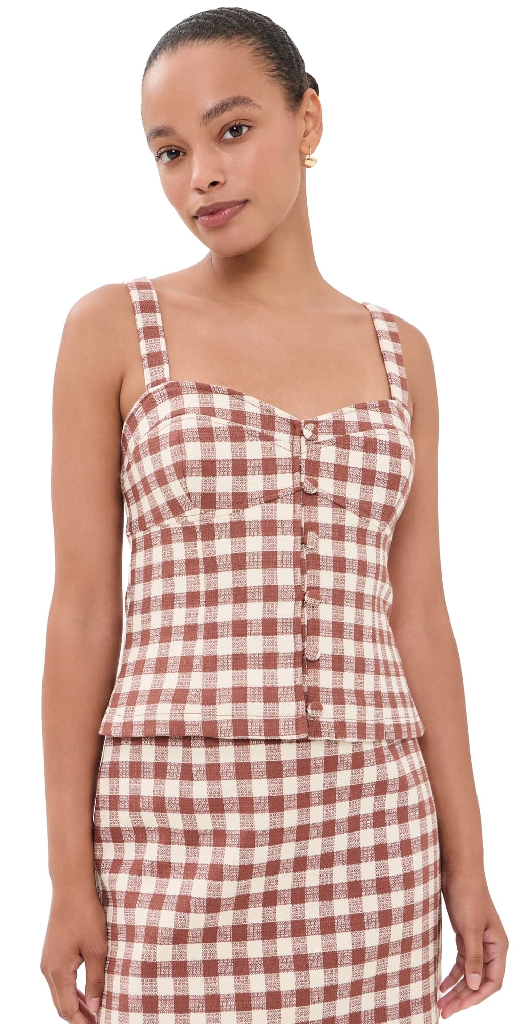 Hill House Home The Aiko Top Rust Gingham