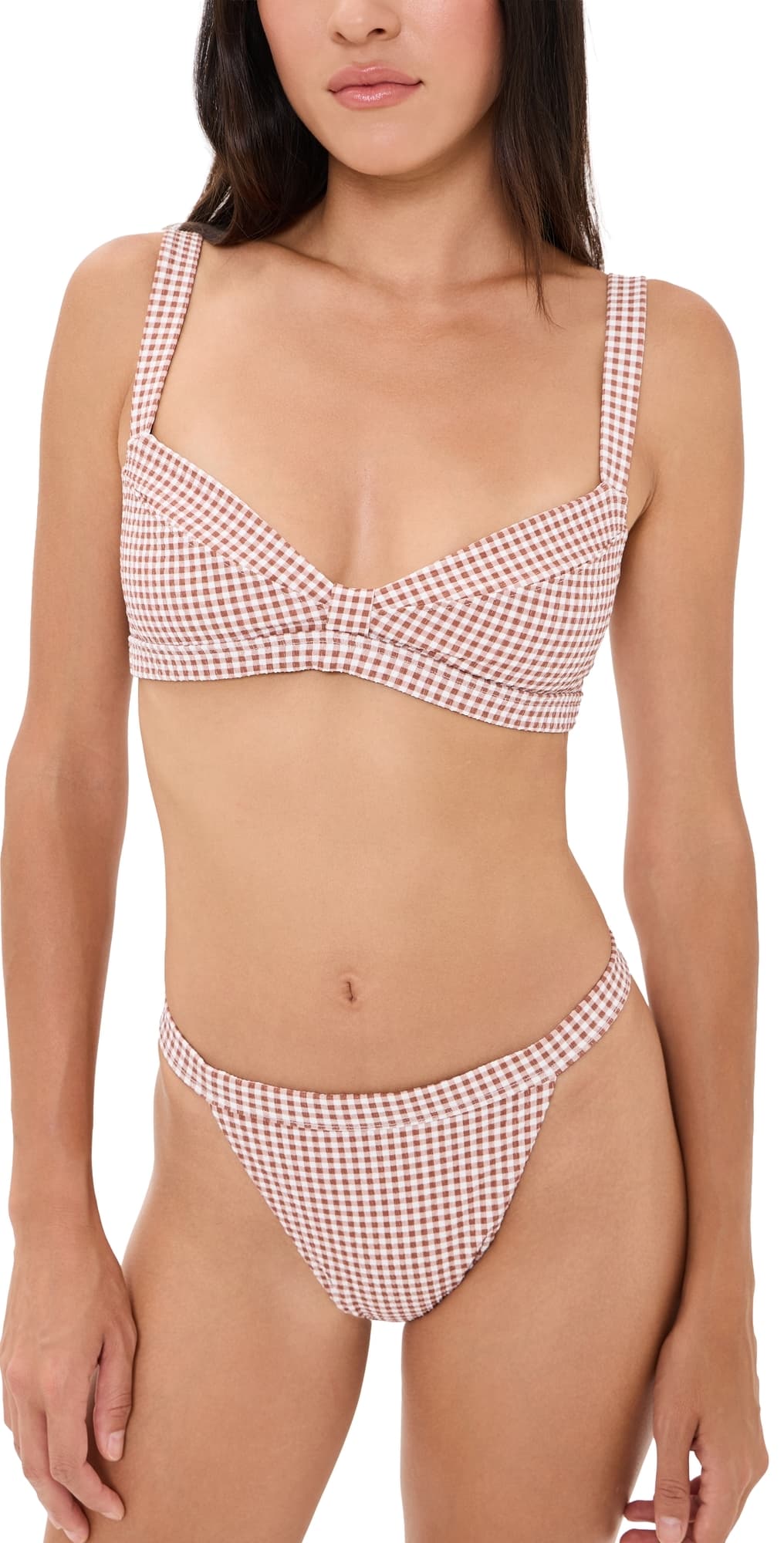 Hill House Home The Tao Two Piece Bikini Set Rust Gingham