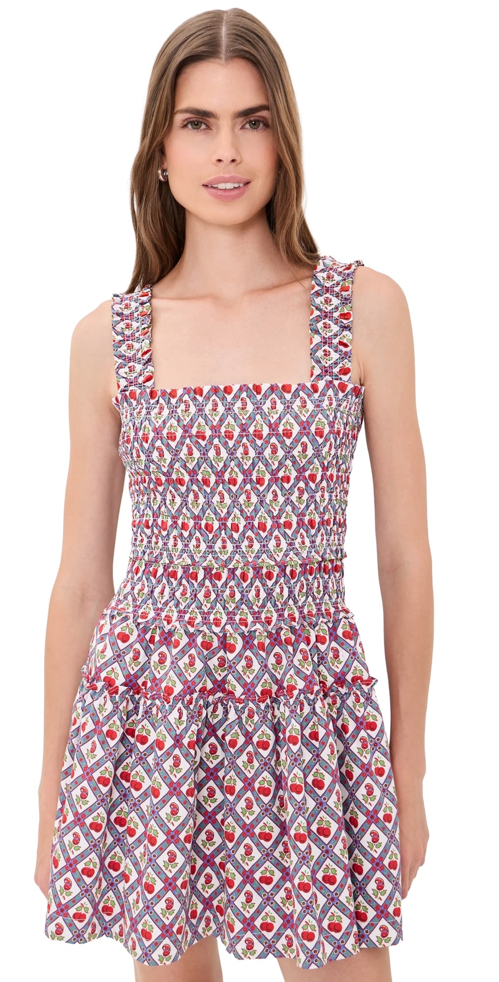 Hill House Home The Azalea Mini Nap Dress Diamond Cherries