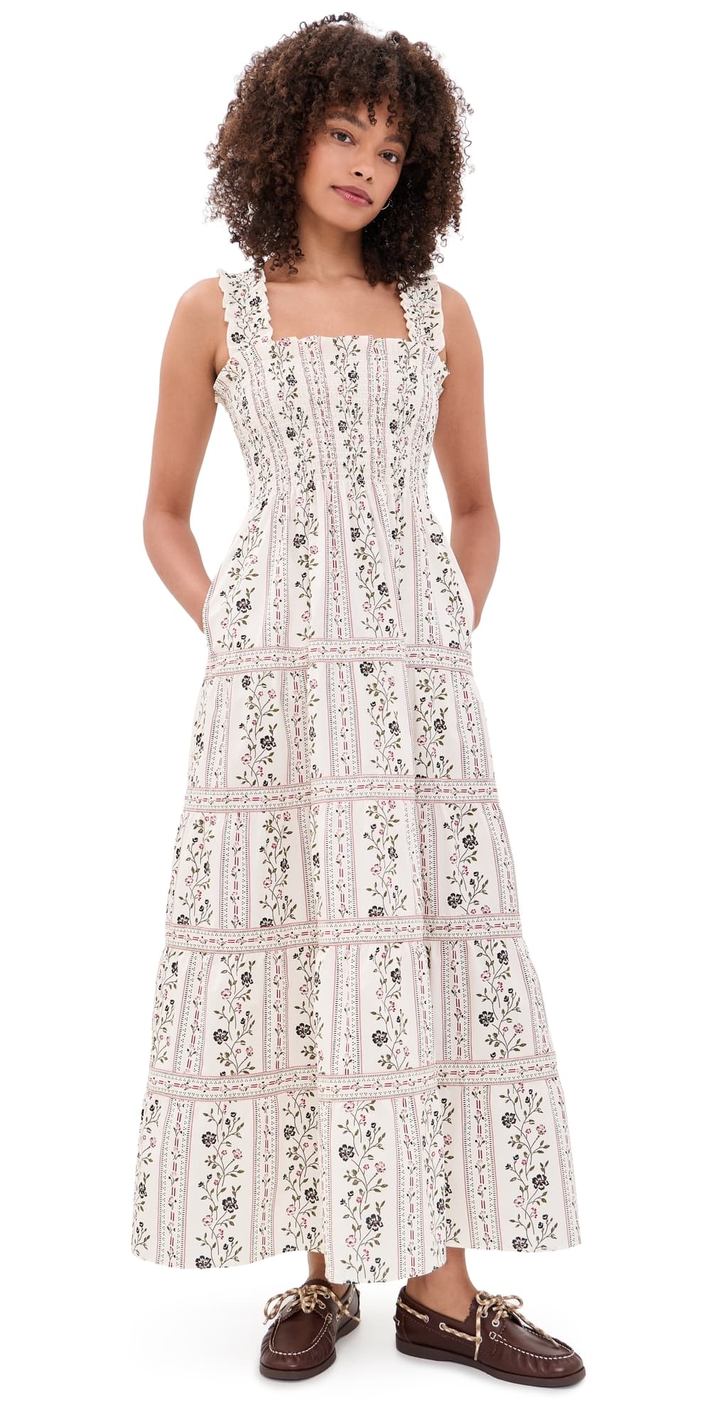 Hill House Home The Goldie Nap Dress Thyme Floral