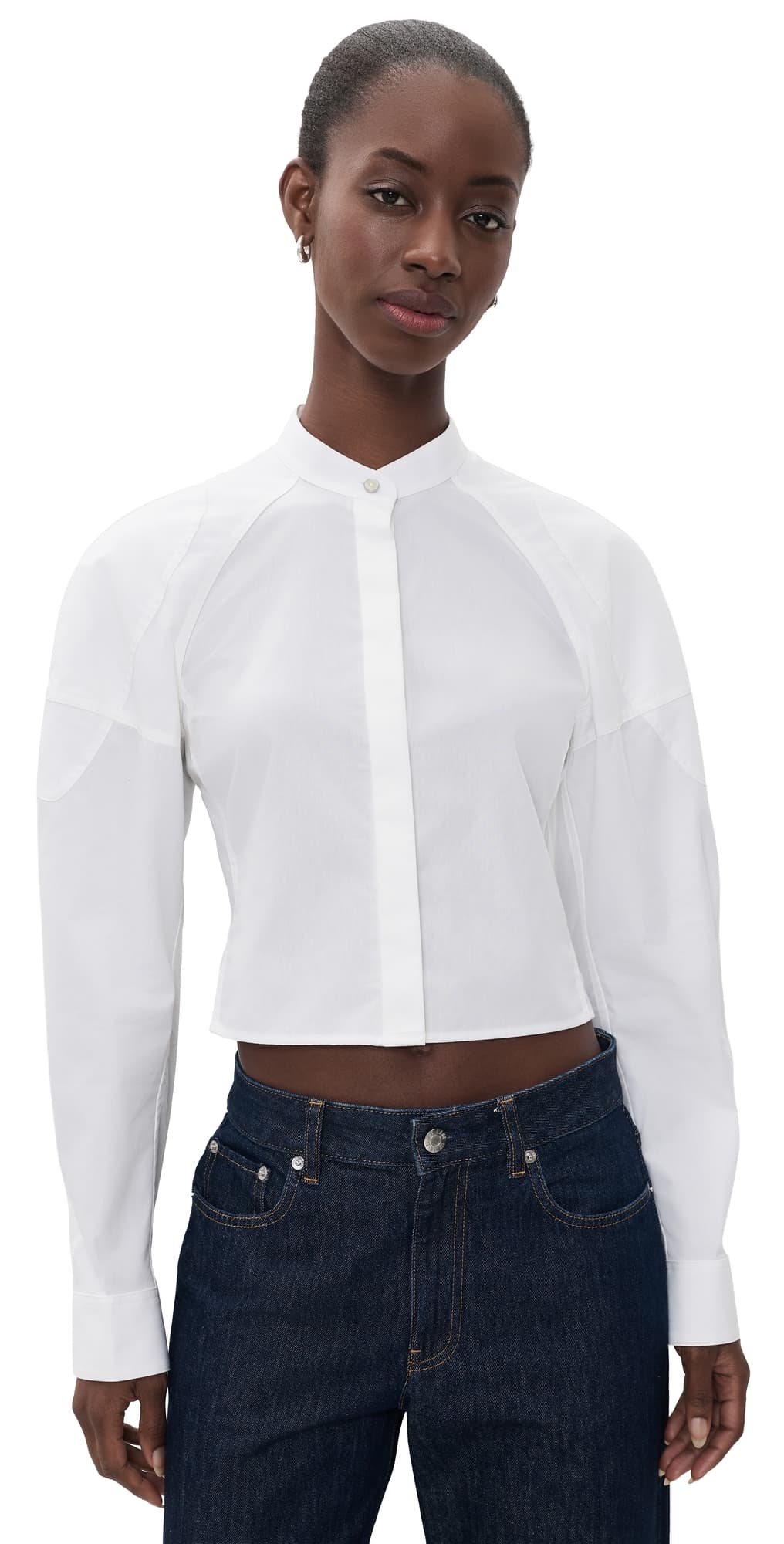 Helmut Lang Saddle Button Down Shirt White