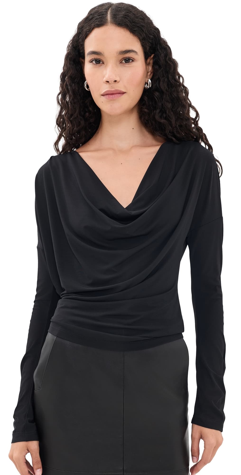 Helmut Lang Cowl Top Black